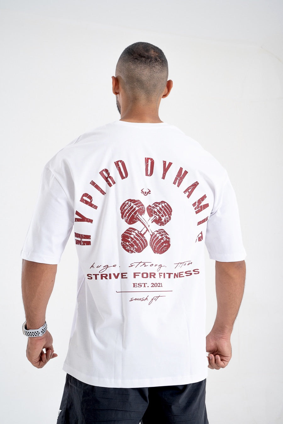Smash Strive for fitness Oversized T-shirt - White