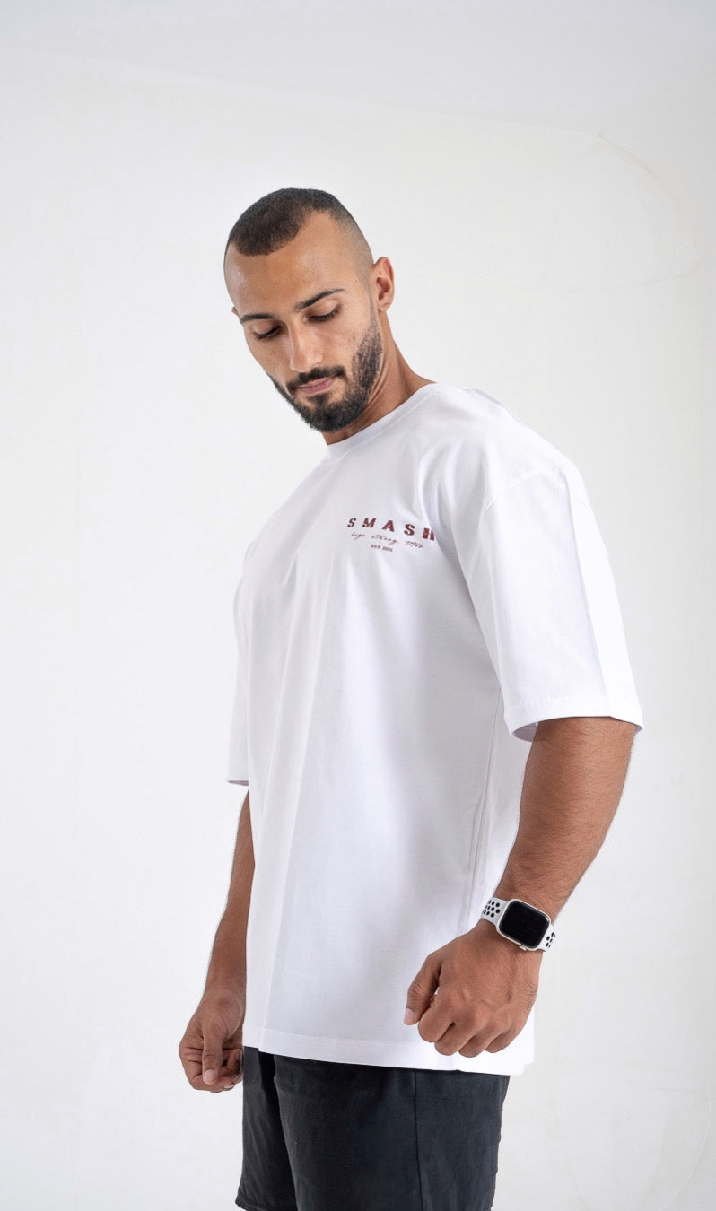 Smash Strive for fitness Oversized T-shirt - White