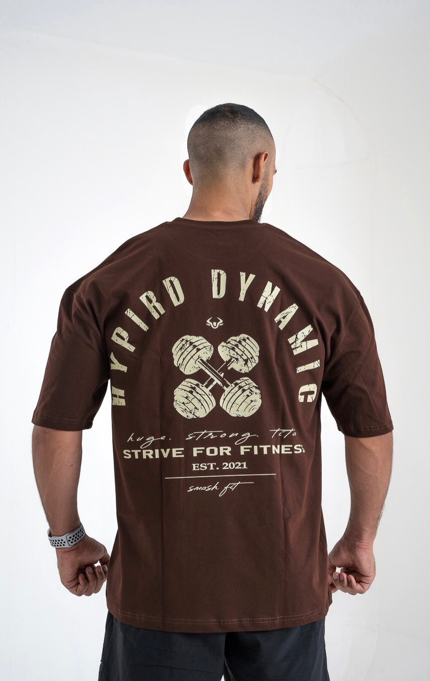 Smash Strive for fitness Oversized T-shirt - Brown