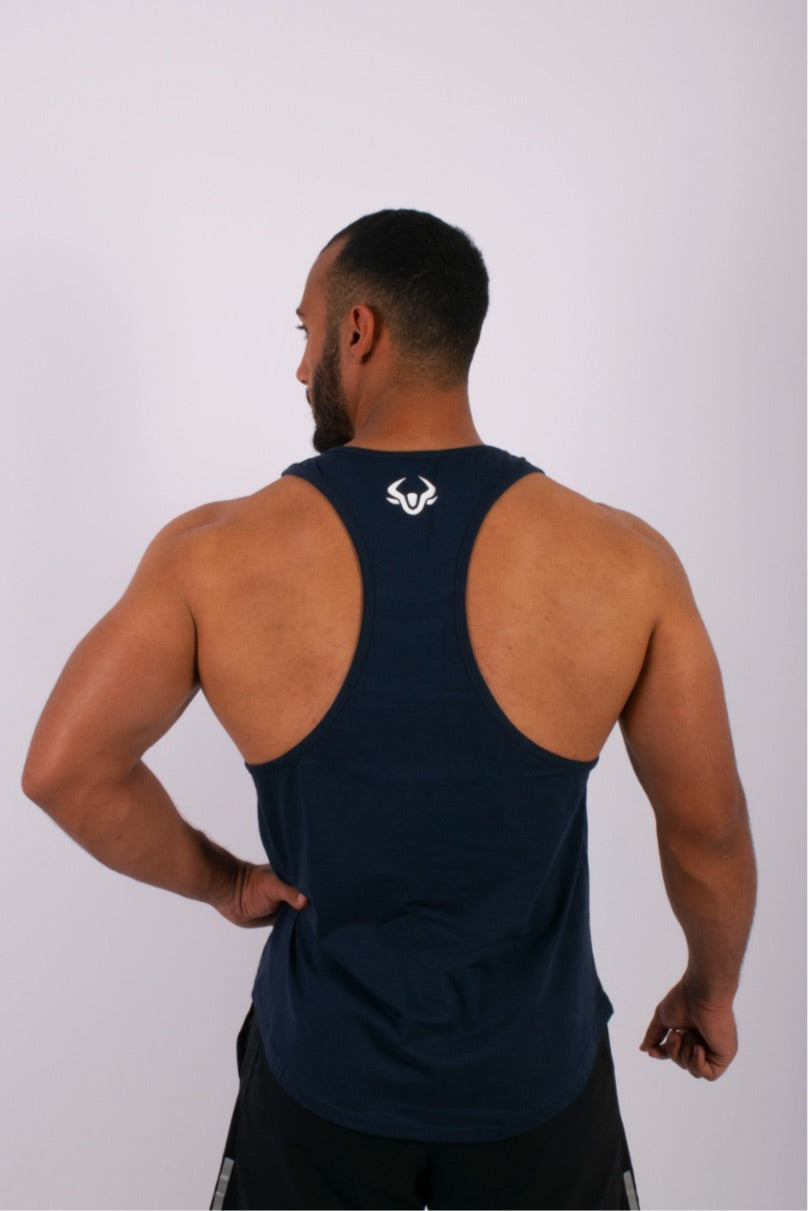 Navy blue stringer cut