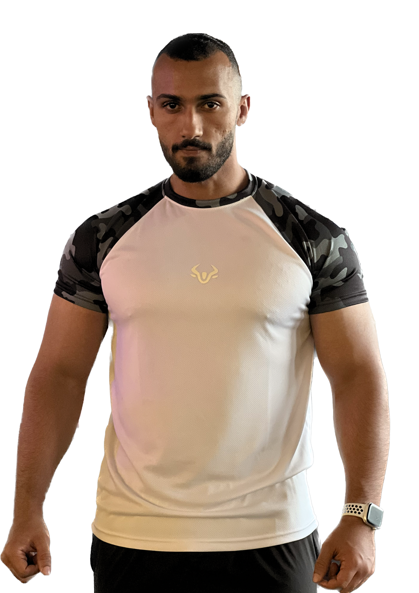 Smash Basic Short Sleeve Army T-shirt - White