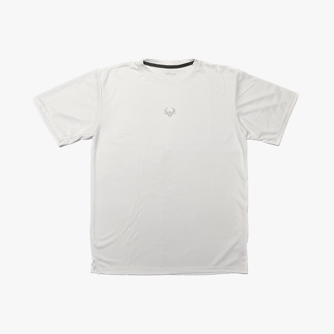 White dri-fit short sleeve tee