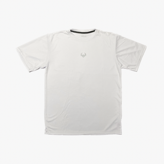 White dri-fit short sleeve tee