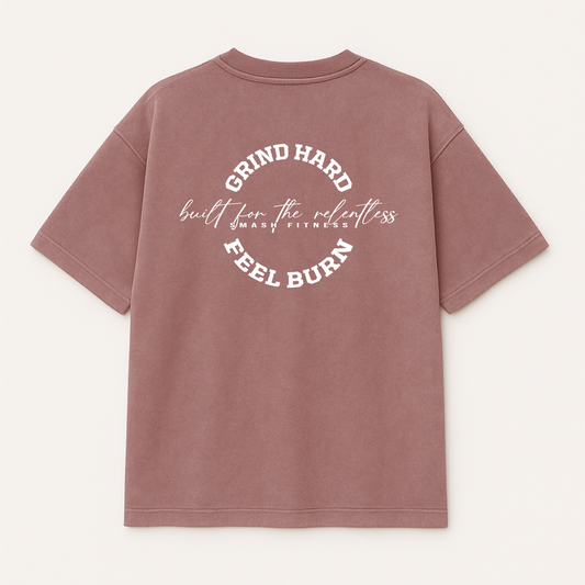 Grind Hard Oversized t-shirt - Maroon