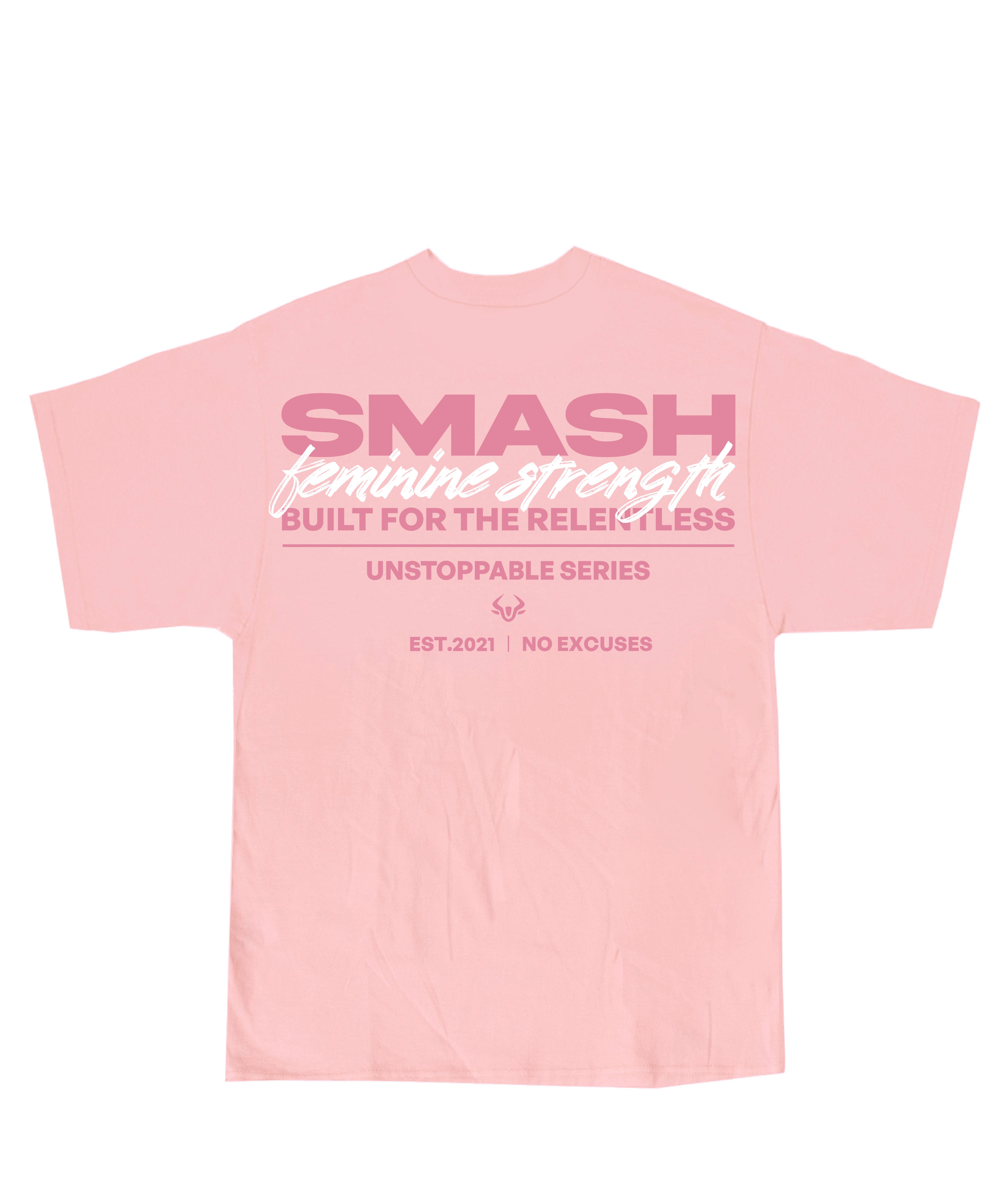 Smash Feminine Strength Oversized T-shirt - Light Pink