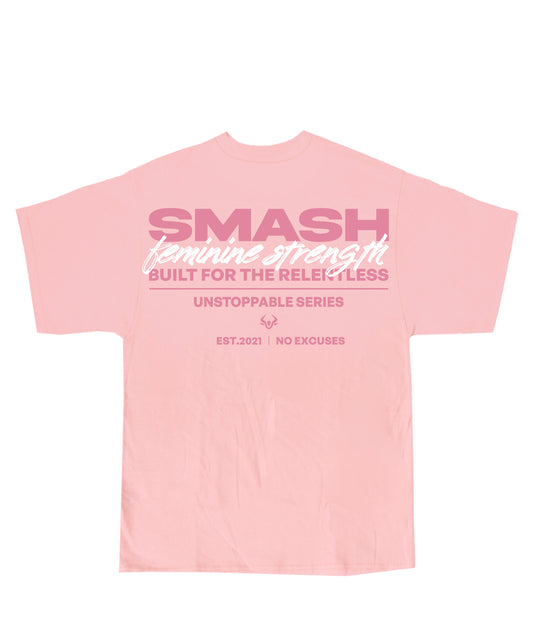 Smash Feminine Strength Oversized T-shirt - Light Pink