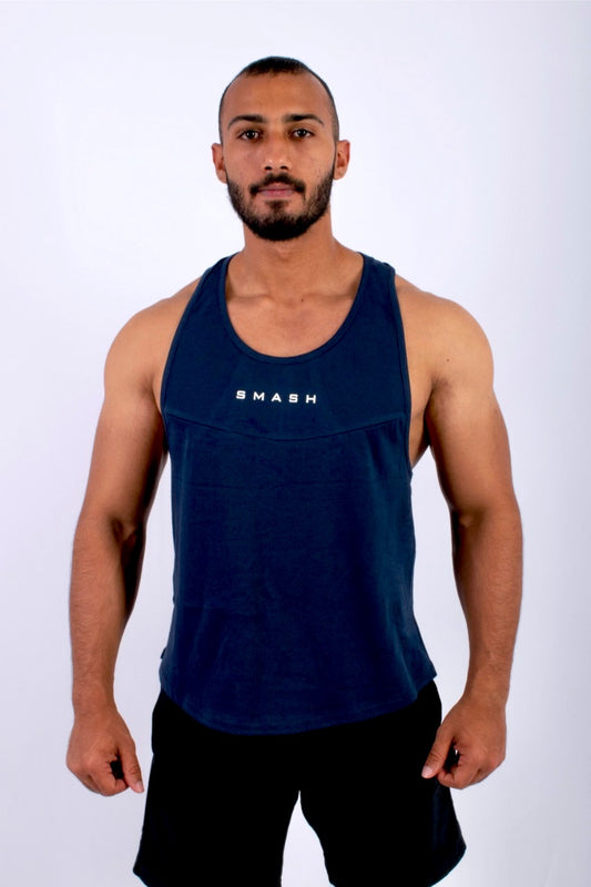 Navy blue stringer cut
